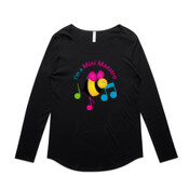 Adults Long Sleeve Mini Maestros Cotton Top - Black